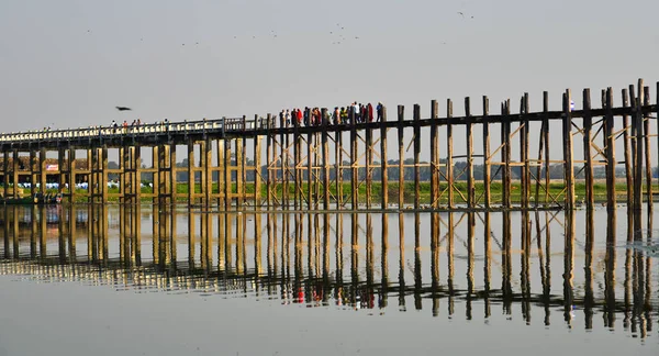 Ponte U Bein em Amarapura, Mianmar — Fotografia de Stock