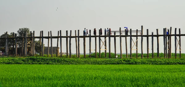 Pont U Bein à Amarapura, Myanmar — Photo