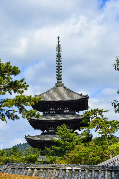 La pagoda de cinco pisos del templo de Kofukuji — Foto de Stock