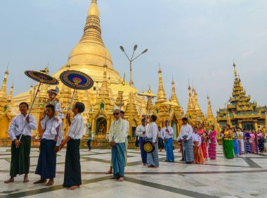 Dualar Shwedagon Pagoda ziyaret 