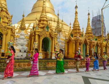 Dualar Shwedagon Pagoda ziyaret 