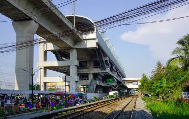 Sky tren istasyonu Bangkok, Tayland 