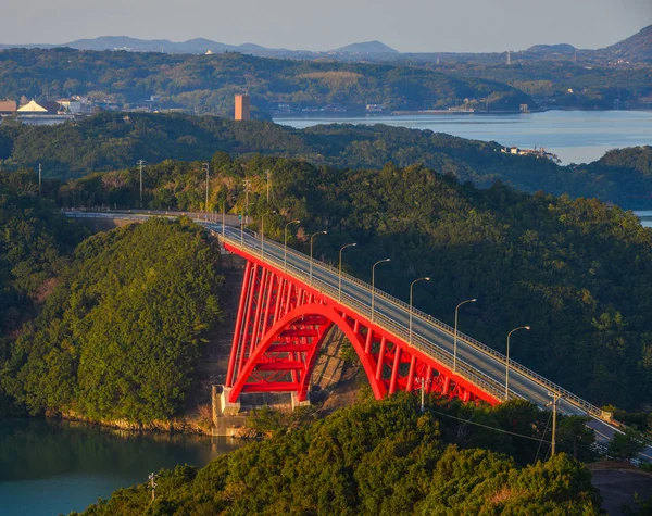 Most czerwony w Matsusaka, Japonia — Zdjęcie stockowe