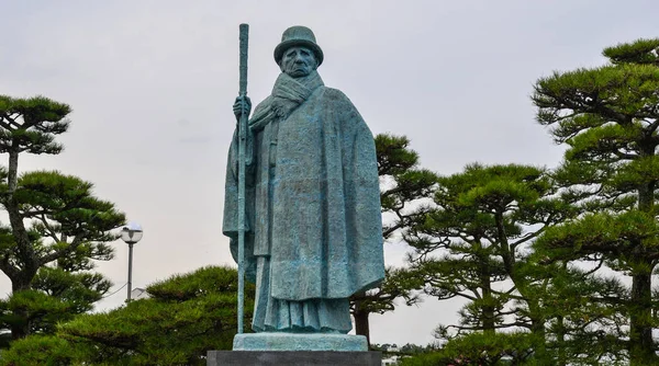Staty av Mikimoto Kokichi på Pearl Island — Stockfoto