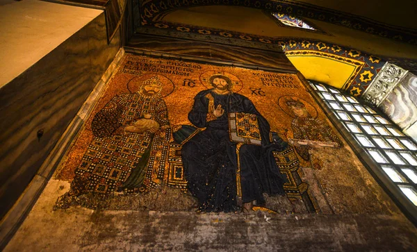 Wnętrze Hagia Sophia w Stambule, Turcja — Zdjęcie stockowe