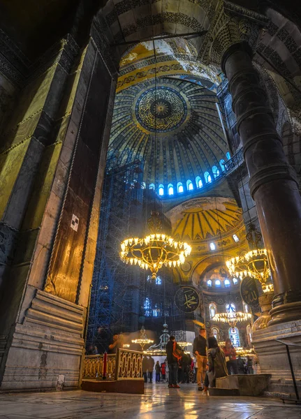 Hagia Sophia belseje Isztambulban, Törökország — Stock Fotó