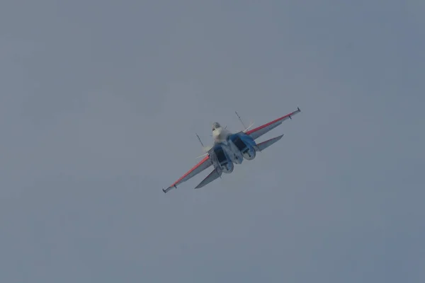 Su-30SM jet da combattimento all'aeroporto di Langkawi — Foto Stock