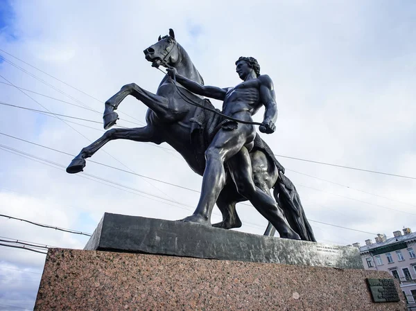 Famous sculpture The Horse Tamers — Stock Photo, Image