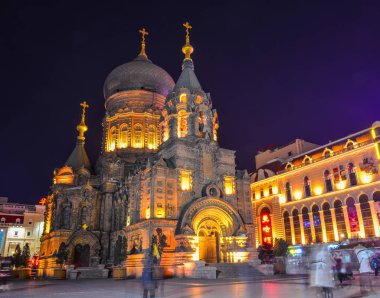 Harbin, Çin 'de Aziz Sophia Katedrali 