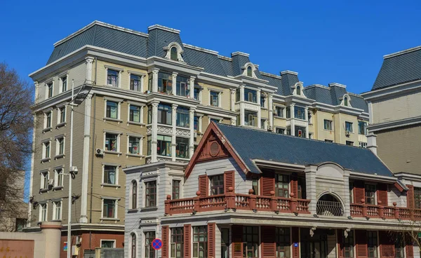 Buildings at downtown in Harbin, China — Stock Photo, Image