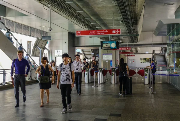 Stacja kolei BTS w Bangkoku, Tajlandia — Zdjęcie stockowe