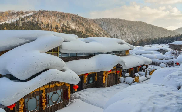 Сніг село в Харбін, Китай — стокове фото