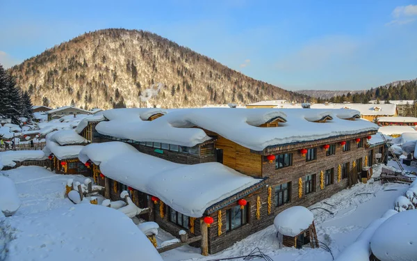 Pueblo de nieve en Harbin, China — Foto de Stock