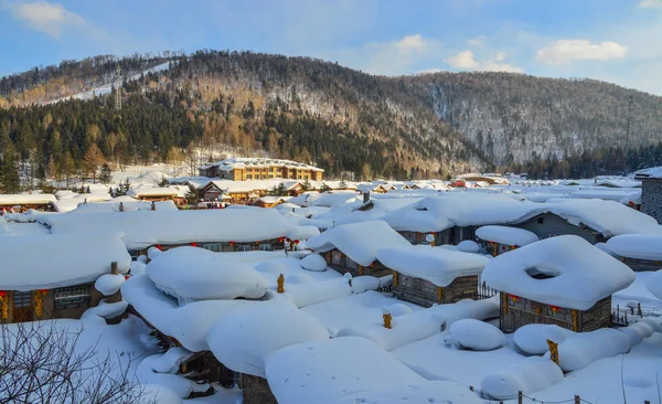 Village de neige à Harbin, Chine — Photo