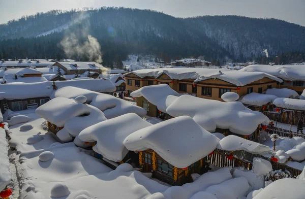 Snow village in Harbin, China — Stock Photo, Image