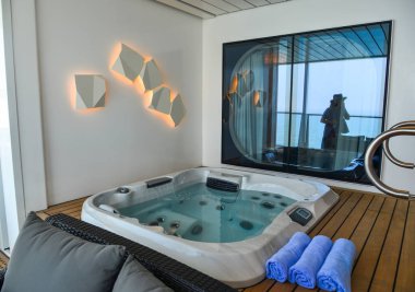 Cruise liner lüks kabin Jakuzi
