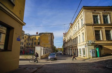 Vyborg, Rusya'nın eski sokak 