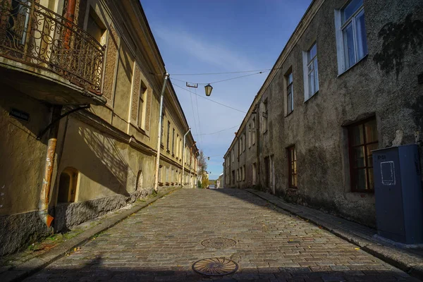 Antigua calle en Vyborg, Rusia —  Fotos de Stock