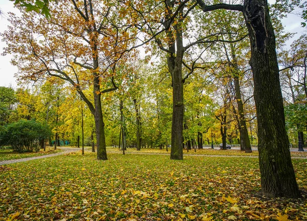 Podzimní park v Petrohradu, Rusko — Stock fotografie