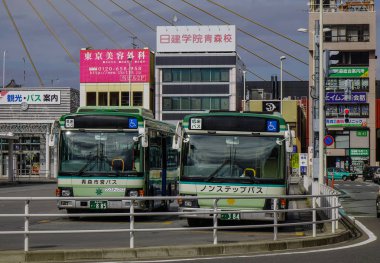 Otobüs durağı: Aomori, Japonya 