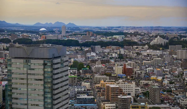 Luchtfoto van Sendai, Japan — Stockfoto