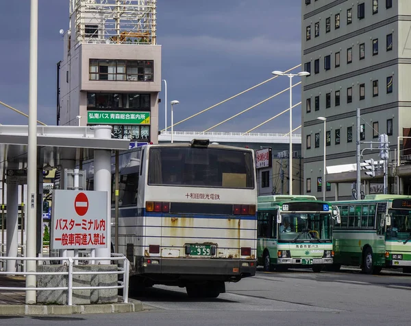 青森県のバスステーション — ストック写真