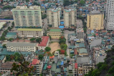 Ha Long City'nin havadan görünümü, Vietnam 