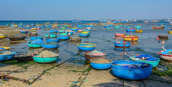 Wooden boats at fishing pier — Stock Photo, Image