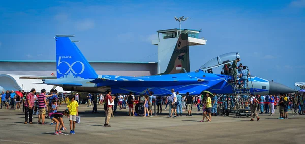 Aviones militares para exhibición en Changi, Singapur —  Fotos de Stock