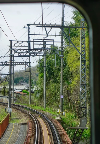 Percorsi ferroviari nella campagna di Osaka, Giappone — Foto Stock