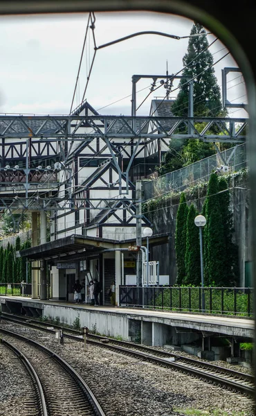 Percorsi ferroviari nella campagna di Osaka, Giappone — Foto Stock