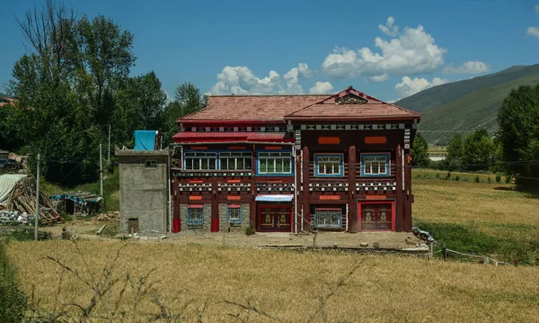 Venkovský dům v Sichuánu, Čína — Stock fotografie