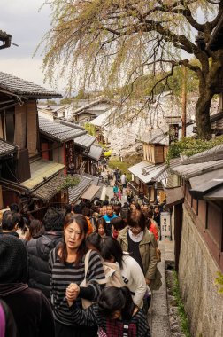 Kyoto'nun eski caddesi, Japonya 