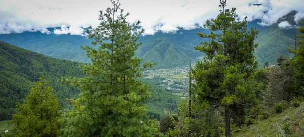 Paro, Butan'daki dağ manzarası — Stok fotoğraf