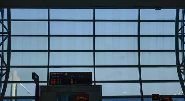 Sala de espera no aeroporto de Jeju, na Coreia do Sul — Fotografia de Stock