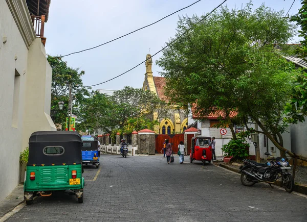 Rua velha de Galle, Sri Lanka — Fotografia de Stock