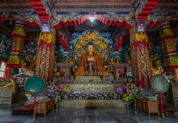 Εσωτερικό του βουδιστικού ναού του Μπουτάν — Φωτογραφία Αρχείου