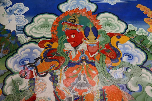 Dio che dipinge su parete di monastero — Foto Stock