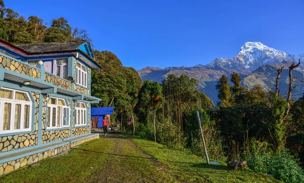 Teahouse on Annapurna Circuit Trek — Stock Photo, Image