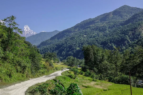 Paisaje montañoso de Pokhara, Nepal — Foto de Stock