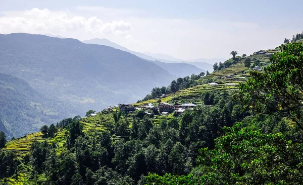네팔 포카라의 산악 경관 — 스톡 사진