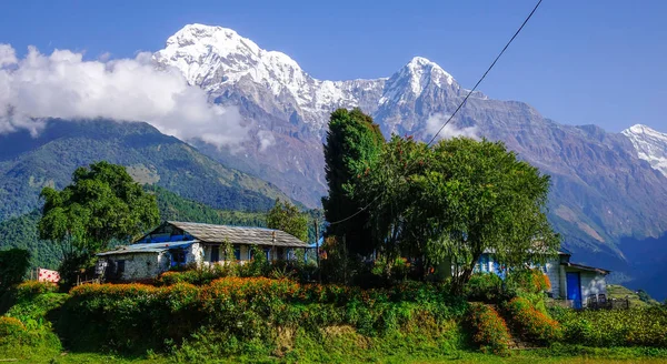 Casa de té en el circuito de Annapurna Trek — Foto de Stock