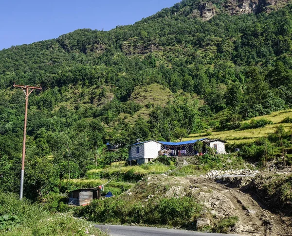 Berglandschaft von Pokhara, Nepal — Stockfoto