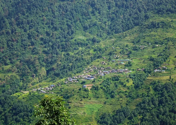 Villaggio di montagna a Pokhara, Nepal — Foto Stock