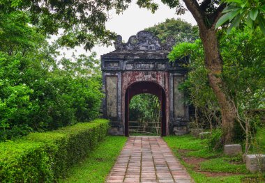 Thien mu pagoda içinde hue, vietnam 