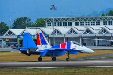 Langkawi, Malezya 'da ekran için avcı uçağı 
