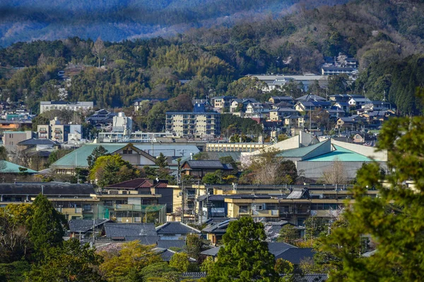 鸟瞰图的京都，日本 — 图库照片