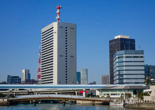 Paesaggio urbano della baia di Tokyo, Giappone — Foto Stock