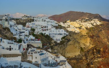 Santorini Island güzel kasaba, Yunanistan 