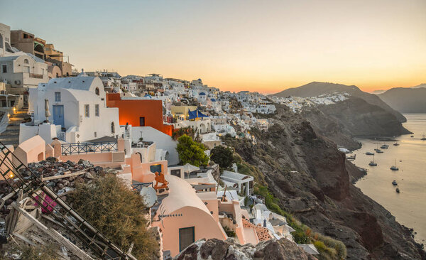 Beautiful town of Santorini Island, Greece 